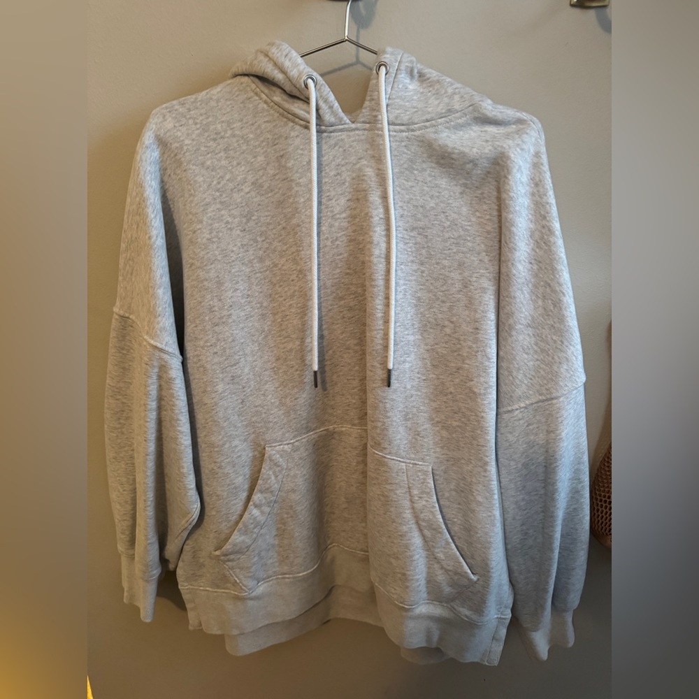 Abercrombie & Fitch Light Gray Hoodie w/slit on sides - Size XL